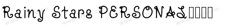 Rainy Stars PERSONAL字体转换